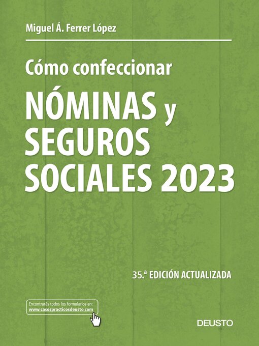 Title details for Cómo confeccionar nóminas y seguros sociales 2023 by Miguel Ángel Ferrer López - Available